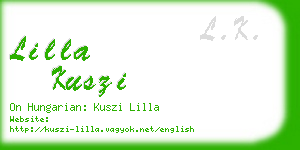 lilla kuszi business card